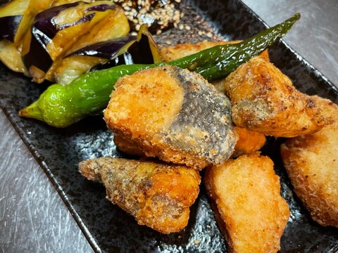 【我が家自慢のお魚レシピ】鮭の竜田揚げと揚げ野菜